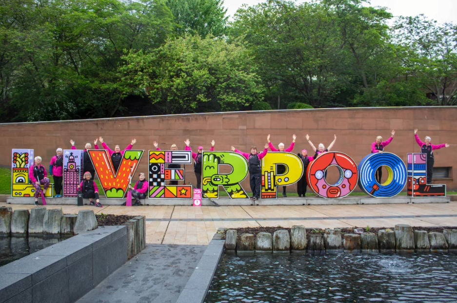 Pool of Life and a colourful Liverpool sign